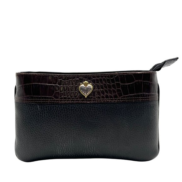 Brighton Two-Tone Brown & Black Crossbody Bag - Picture 1 of 11